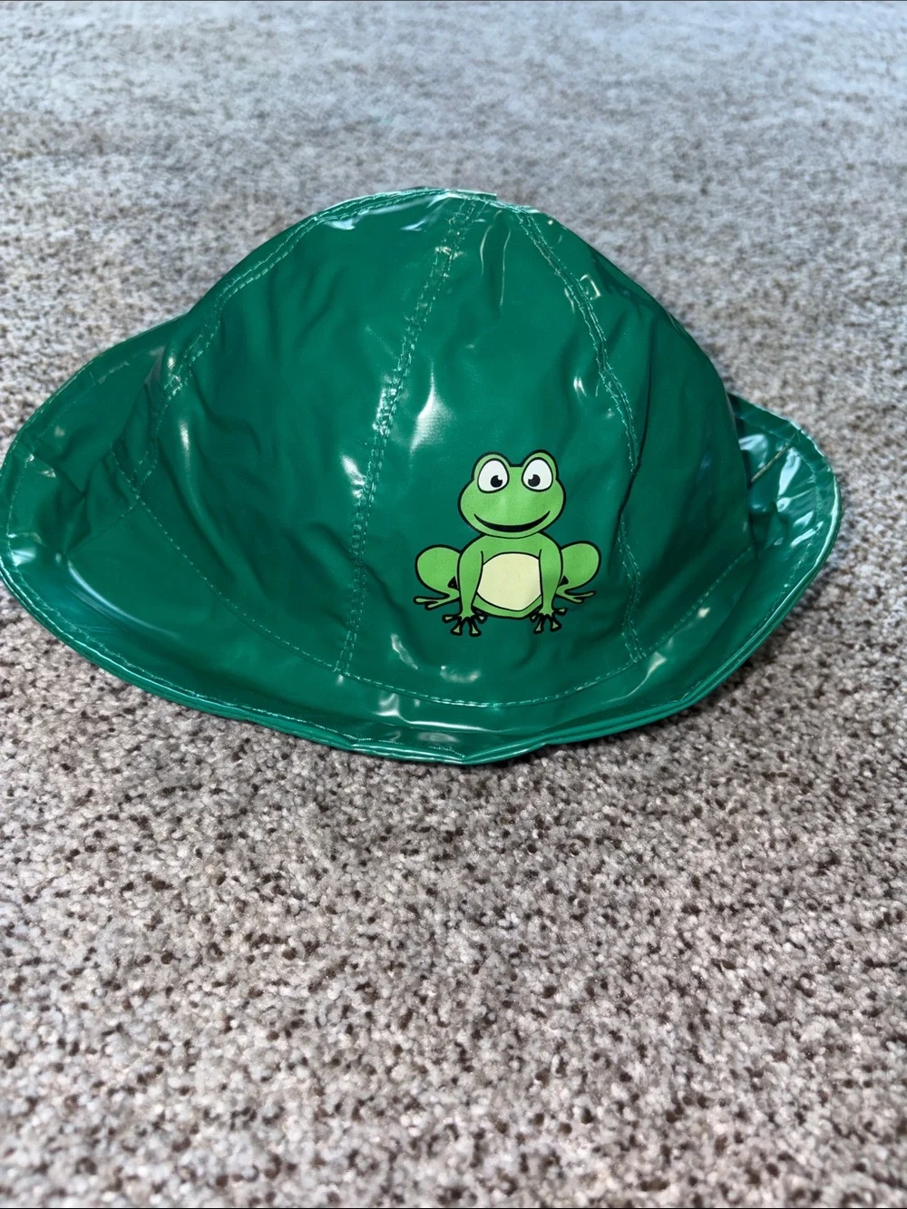 Green Kids Frog Rain Hat